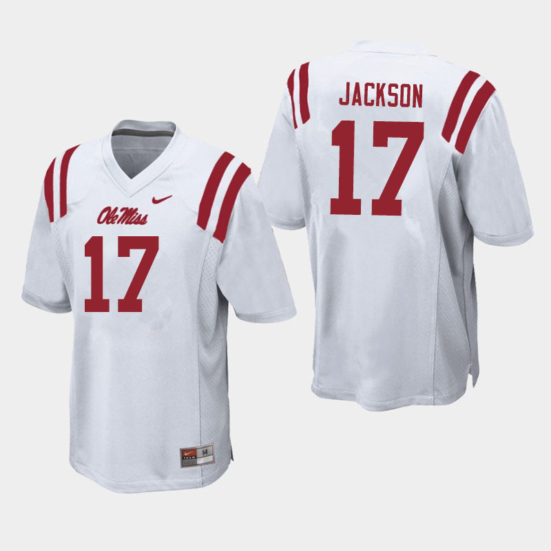 Ole Miss Rebels #17 Jadon Jackson College Football Jerseys Sale-White